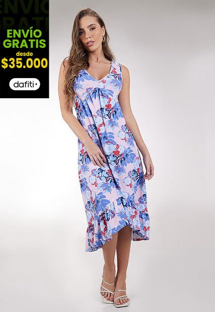Vestido Rojo Estampado MP 91789