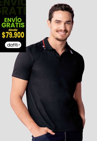 Polo Hombre Negro Mp 113441 MP