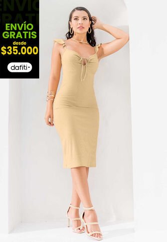 Vestido Largo Exterior Caramelo Mp 1063 MP