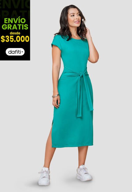 Vestido Largo Mujer Verde Mp 103994