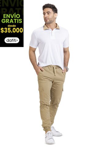 Polo Hombre Blanco Mp 4683 MP