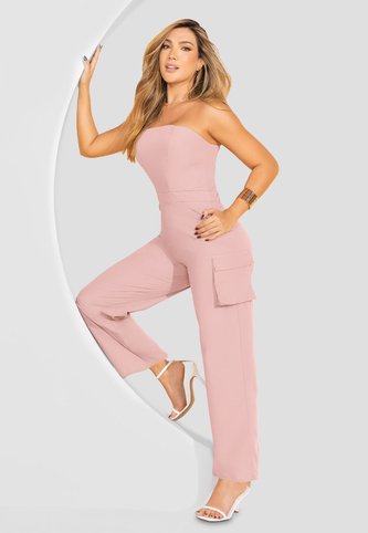 Enterizo Largo Mujer Rosa Polvo Mp 102617 MP