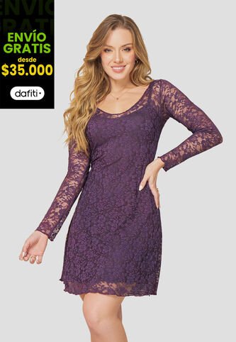 Vestido Corto Mujer Vinotinto Mp 106982 MP