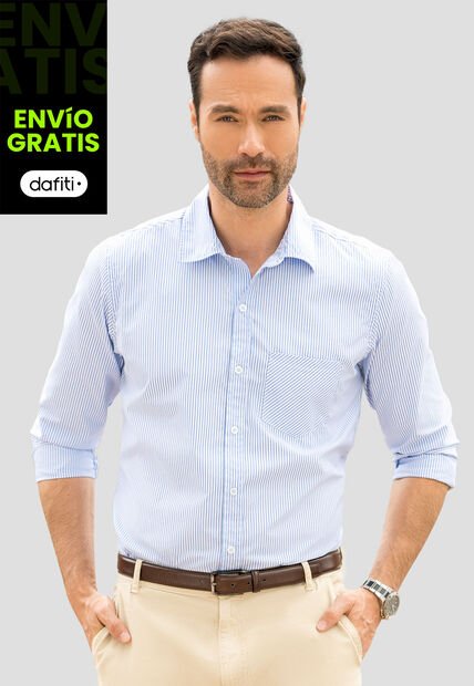 Camisa Hombre Azul Baby Mp 110841
