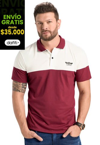 Polo Hombre Rojo-Blanco Mp 78123 MP