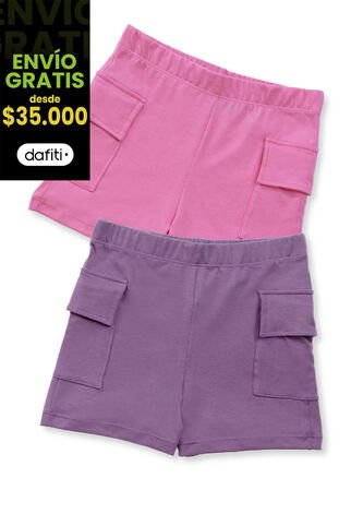 Short Paq X2 Infantil Multicolor Mp 9288 MP