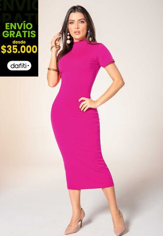 Vestido Largo Mujer Fucsia Mp 1834 MP