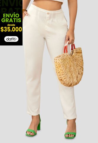 Pantalón Mujer Marfil Mp 1785 MP