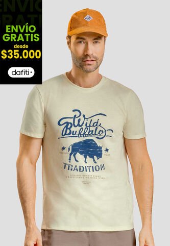 Camiseta Hombre Crema Mp 113723 MP