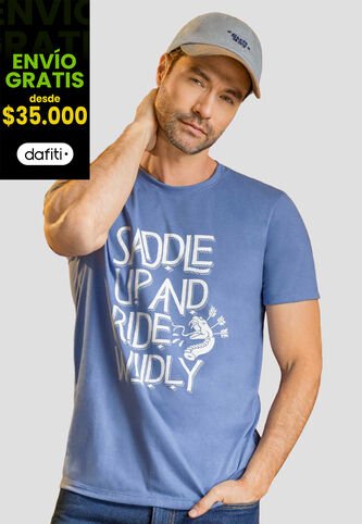 Camiseta Hombre Azul Indigo Mp 113724 MP