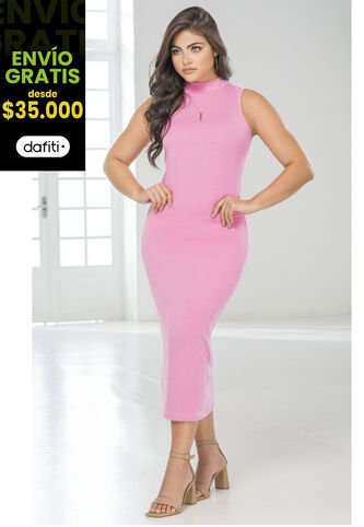 Vestido Largo Mujer Rosado Mp 1786 MP