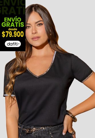 Camiseta Mujer Negro Mp 112590 MP