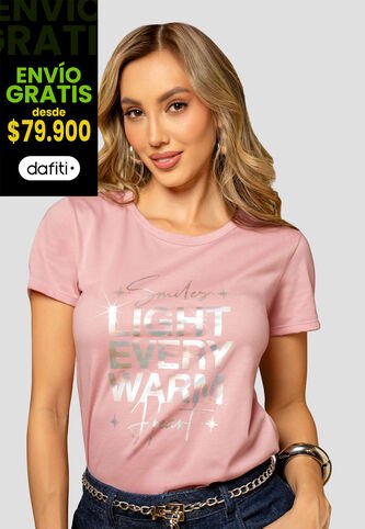 Camiseta Mujer Rosa Polvo Mp 112587 MP