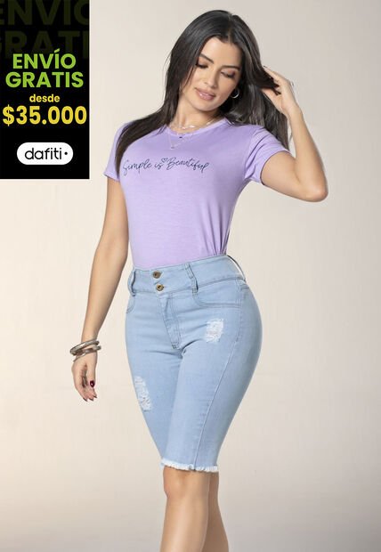 Capri Mujer Azul Claro Mp 4455