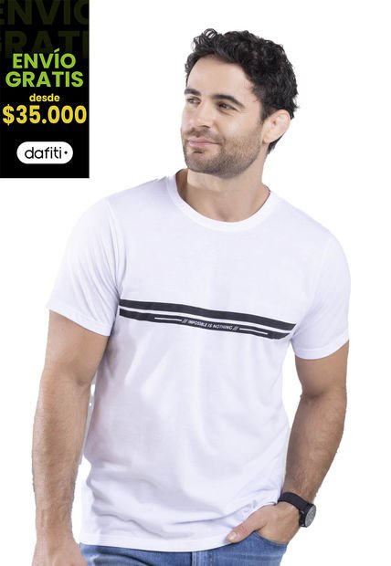 Camiseta Hombre Blanco Mp 4055