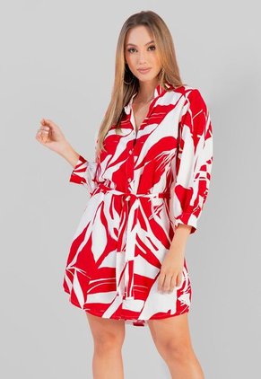 Vestido Corto Mujer Rojo Mp 104010