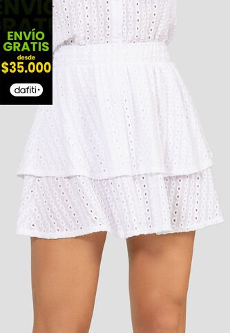 Falda Corta Mujer Blanco Mp 110536 MP