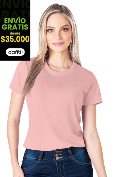 Camiseta Mujer Rosa Mp 82961