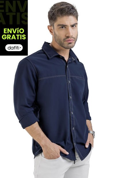 Camisa Hombre Azul Mp 2900