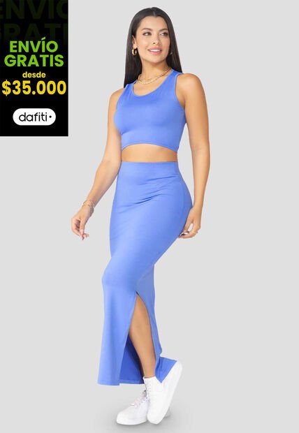 Conjunto Mujer Azul Mp 100225