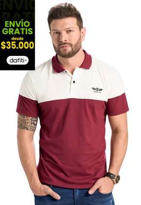 Polo Hombre Rojo-Blanco Mp 78123