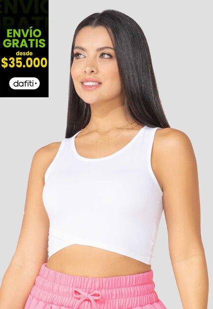 Crop Top Mujer Blanco Mp 100130