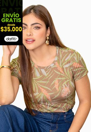 Camiseta Mujer Estampado Mp 113837