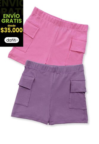 Short Paq X2 Infantil Multicolor Mp 9288 MP
