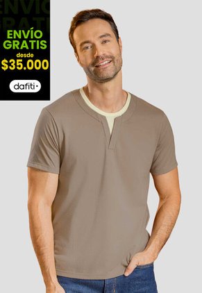 Camiseta Hombre Café Pardo Mp 113965