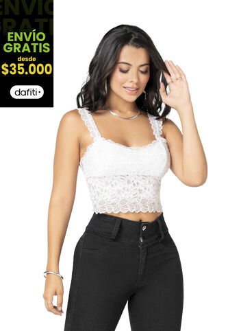 Crop Top Mujer Blanco Mp 92547 MP