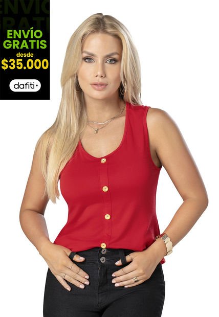 Camiseta Mujer Rojo Mp 3401