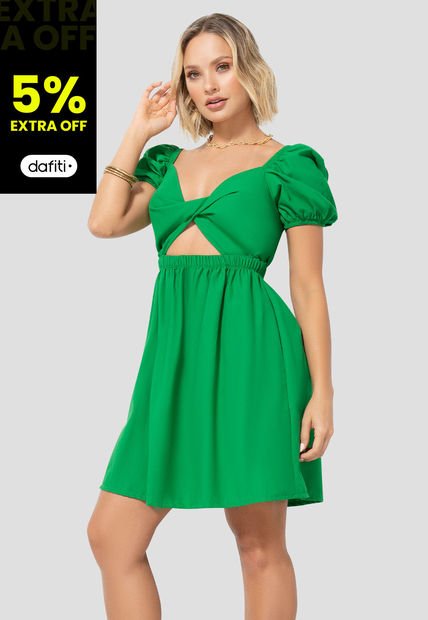 Vestido Corto Mujer Verde Antioquia Mp 2432
