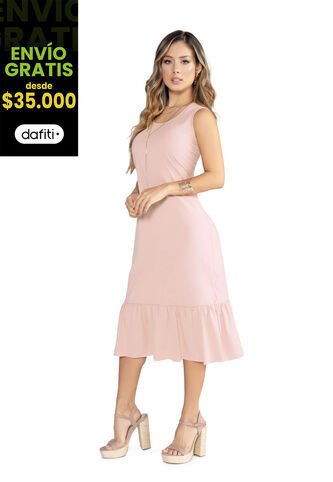 Vestido Largo Mujer Palo De Rosa Mp 3766 MP