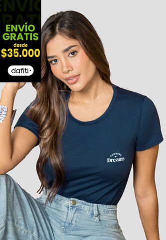 Camiseta Mujer Azul Profundo Mp 113729 MP