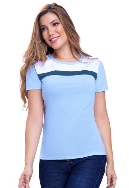 Camiseta Mujer Azul 72562