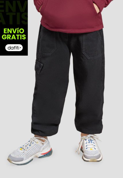 Jogger Infantil Masculino Negro Mp 4453