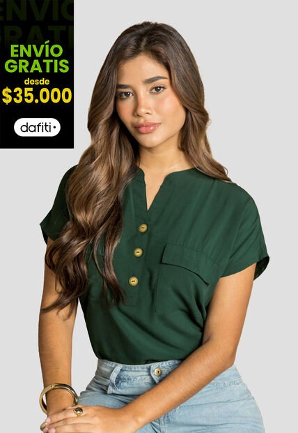 Blusa Mujer Verde Pino Mp 110853