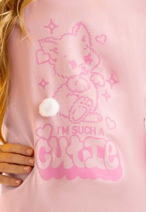 Camiseta Infantil Femenino Rosa Polvo Mp 112559