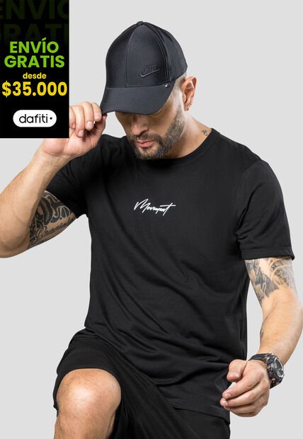 Camiseta Hombre Negro Mp 100495