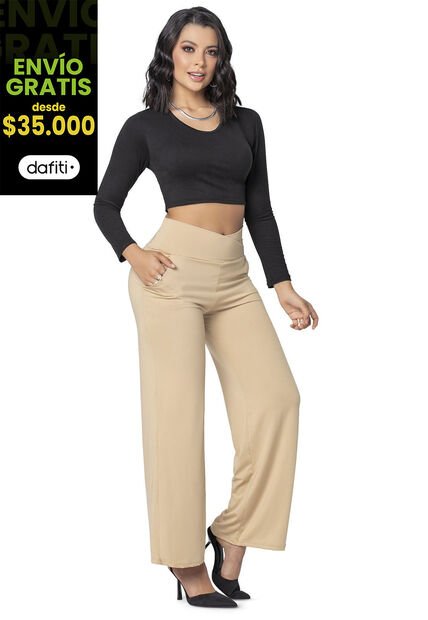 Pantalón Mujer Beige Mp 4314