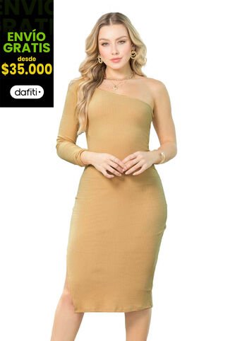 Vestido Largo Mujer Beige Mp 145 MP