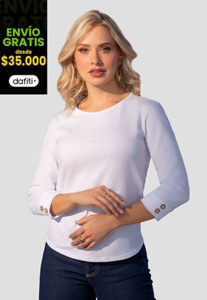 Camibuzo Mujer Blanco Mp 2364