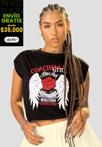 Camiseta Mujer Negro Mp 107775 MP