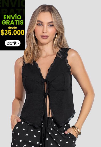 Blusa Mujer Negro Mp 113566