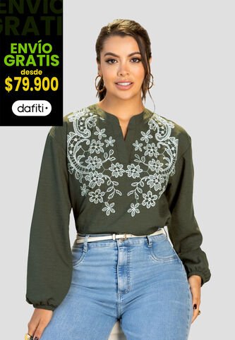Blusa Mujer Verde Militar Mp 112266 MP