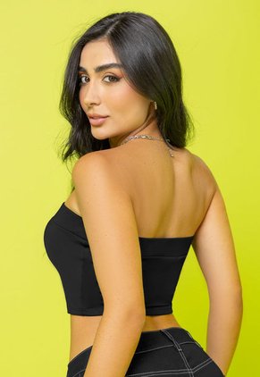 Crop Top Mujer Negro Mp 108098
