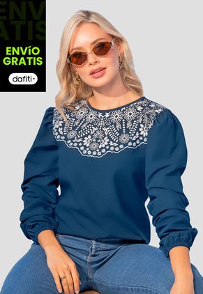 Blusa Mujer Azul Profundo Mp 107976