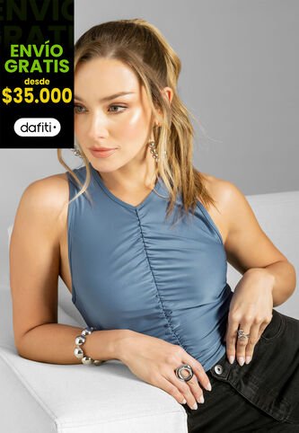 Blusa Mujer Azul Indigo Mp 113210 MP