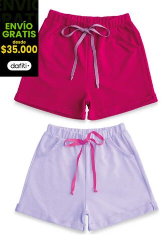 Short Paq X2 Infantil Multicolor Mp 78886 MP