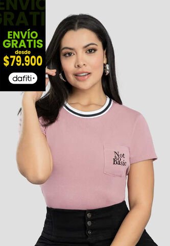 Camiseta Mujer Rosa Polvo Mp 111398 MP
